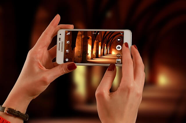 A well-lit product photo being taken with a smartphone.